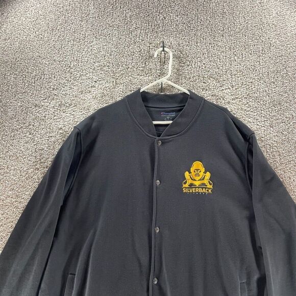 Silverback Fitness Jacket Mens 2XL XXL Black Champion Snap Sweater Gym Workout - Picture 4 of 12